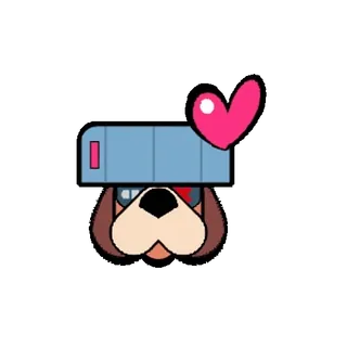 🥰 roboter, hund, herz, niedlich, cartoon, sticker telegram sticker