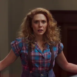 😕 Wanda Maximoff WandaVision Ванда Максимофф, ВандаВижн, Элизабет Олсен, Marvel, супергерой, персонаж whatsapp sticker