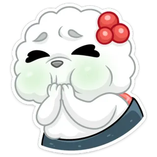🤢 стикер, кавай, милый, собака, суши, животное telegram sticker