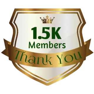 ⚜ 1.5K Members
Thank You obrigado, membros, celebração, conquista telegram sticker