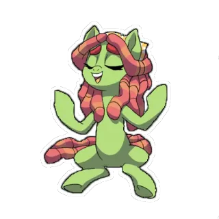 😌 cartoon, pony, animal, cute, sticker telegram sticker