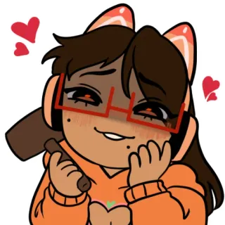🪓 Аниме, Мультфильм, Милый, Чиби, Любовь, Сердечки, Каваий telegram sticker