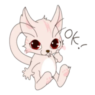👌 ok? gato, lindo, gatito, animal, kawaii, pegatina whatsapp sticker