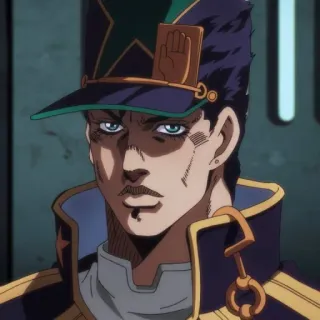 🌊 Jotaro Kujo JoJo's Bizarre Adventure Jotaro Kujo, JoJo's Bizarre Adventure, anime, manga, character, hat telegram sticker