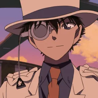 ♠️ Kaito Kid Detective Conan anime, detective, kaito kid, conan, thief telegram sticker