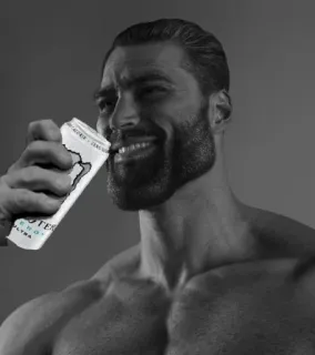💪 monster energy ultra mann, Chad, Monster Energy, Ultra, Getränk, Trinken, Meme whatsapp sticker
