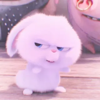 🐰 Snowball The Secret Life of Pets kelinci, kartun, bunny, penjahat, hewan peliharaan, binatang, lucu telegram sticker
