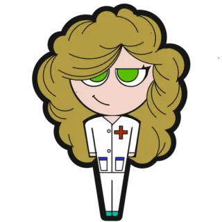😏 медсестра, здравоохранение, мультфильм, медицинский, врач telegram sticker