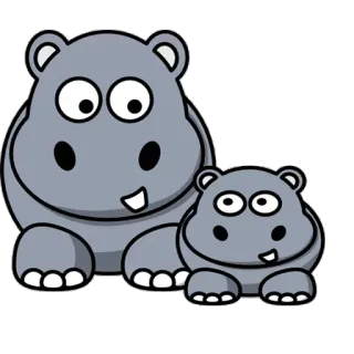 Hippo Pack @stickersb2b telegram stickers