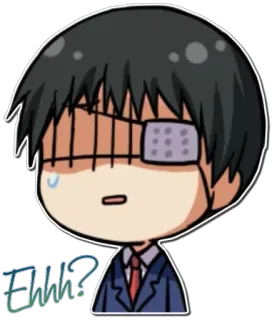 😐 Ehhh? Anime, Dibujos animados, Confundido, Exclamación, Pregunta telegram sticker