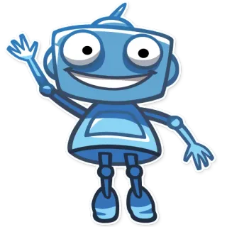 ✋ robot, hoạt hình, minh họa, thân thiện, dễ thương telegram sticker