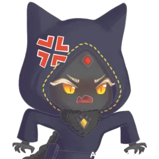 😡 enojado, dibujos animados, personaje, rabia, sudadera con capucha telegram sticker