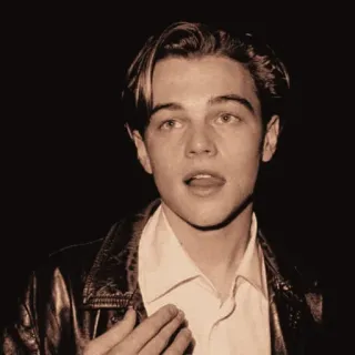 🌻 Leonardo DiCaprio Leonardo DiCaprio, actor, celebrity, retro, portrait telegram sticker
