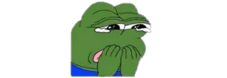 ☘ Pepe the Frog Пепе, лягушка, грустный, мем, плачущий telegram sticker