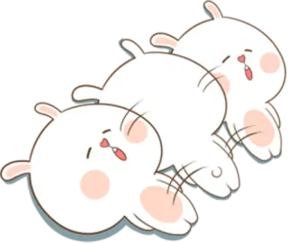 🐽 coelho, fofo, animal, desenho animado, coelhinho, kawaii, ilustração telegram sticker