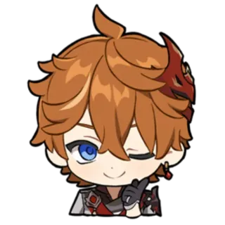 😉 Tartaglia Genshin Impact Tartaglia, Childe, Genshin Impact, Videojuego, Anime, Pegatina whatsapp sticker