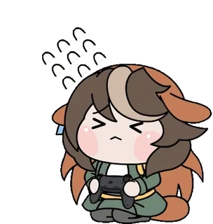 😓 cartoon, game, chibi, cute, controller whatsapp sticker