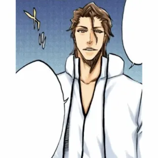 🧬 Sosuke Aizen Bleach 애니메이션, 만화, 아이젠, 대장, 악당 telegram sticker