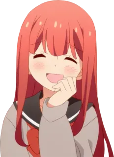 😂 anime, chica, sonriendo, linda, uniforme escolar telegram sticker