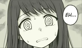 😖 EH... アニメ, マンガ, 漫画, ショック, 目, 混乱 telegram sticker