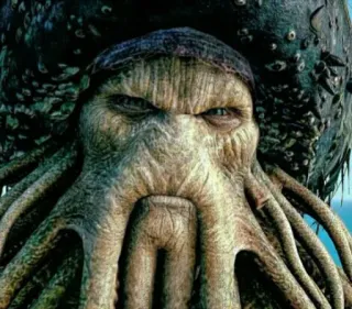 😡 Davy Jones Pirates of the Caribbean Davy Jones, Pirates des Caraïbes, Film, Personnage, Monstre marin whatsapp sticker