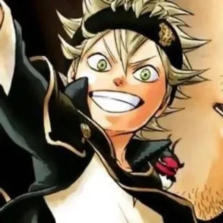 😃 Asta Black Clover Аниме, Манга, Аста, Чёрный клевер, Фэнтези, Магия telegram sticker