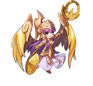👑 Anime, Garota, Armadura, Asas, Bonito, Fantasia, Mitologia telegram sticker
