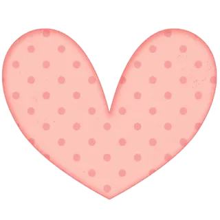 ❤ сердце, любовь, день святого валентина, в горошек, розовый, милый telegram sticker
