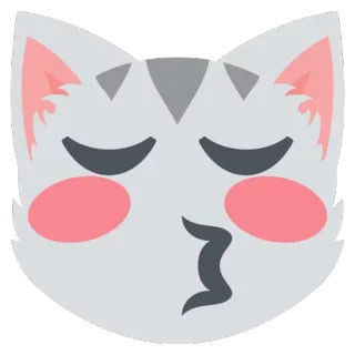😽 Katze, Emoji, Kuss, Sticker, Tier whatsapp sticker