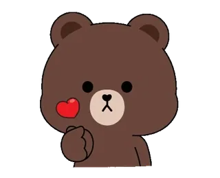 ❤️ медведь, любовь, сердце, милый, мультфильм, сердечко пальцами, корейское сердечко telegram sticker