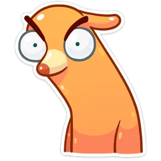 😏 Мультфильм, Животное, Смешной, Безумный, Мем, Персонаж, Иллюстрация telegram sticker