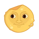 🌚 月, 顔, 黄色, 漫画, 空, 天体, 夜 telegram sticker