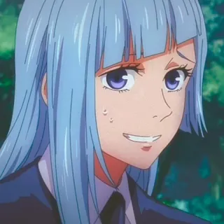 👾 anime, woman, blue hair, girl telegram sticker