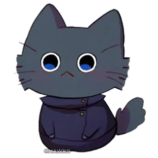 🐱 @HAWKS_ Katze, Kätzchen, süß, Tier, Cartoon, Aufkleber telegram sticker