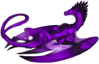 😉 dragon, fantaisie, violet, créature mythique, animal, reptile whatsapp sticker