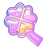 ๐ clover, wands, magic, pastel, cute, fantasy, kawaii, item whatsapp sticker