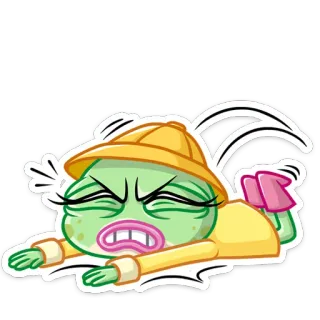 😫 Мультфильм, Злой, Расстроенный, Плачущий, Выразительный, Персонаж telegram sticker