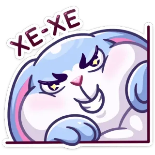😈 XE-XE coelho, fofo, animal, desenho animado whatsapp sticker