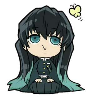 😶 Muichiro Tokito Demon Slayer Anime, Demon Slayer, Chibi, Muichiro Tokito, Pilastro della Nebbia, Adesivo telegram sticker