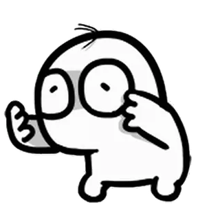 😳 Cartoon, Figur, Beleidigung, Stinkefinger whatsapp sticker