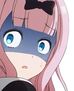 😰 Chika Fujiwara Kaguya-sama: Love Is War Аниме, Девушка, Чика Фудзивара, Кагуя-сама, Выражение лица, В шоке telegram sticker