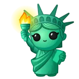 🎁 Statue of Liberty Statua della Libertà, Monumento, New York, America, USA whatsapp sticker