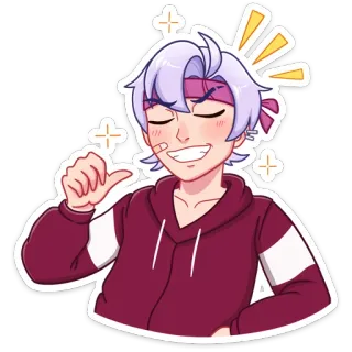 😎 Anime, Adesivo, Desenho animado, Personagem, Menino telegram sticker