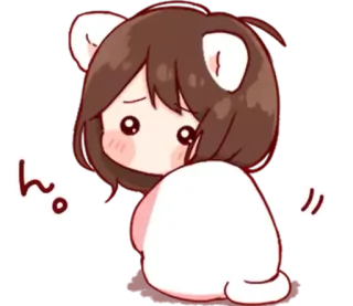 🥺 ん。 อนิเมะ, จิบิ, น่ารัก, คาวาอิ, หมี telegram sticker