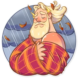 🍁 Zeus greek god, zeus, lightning, rain, clouds telegram sticker