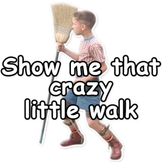 💃 Forrest Gump Show me that crazy little walk Forrest Gump, movie, walk, broom, run telegram sticker