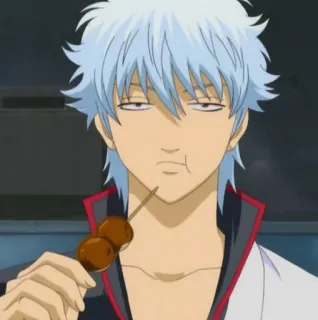 🧊 Sakata Gintoki Gintama Anime, Gintama, Sakata Gintoki, Personnage, Manga, Dango telegram sticker
