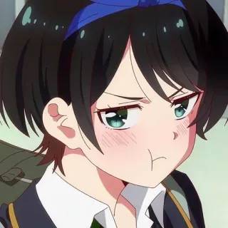 😤 Ruka Sarashina Rent-A-Girlfriend Anime, Carina, Ragazza, Ruka Sarashina, Rent a Girlfriend, Cartone animato telegram sticker