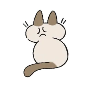 😡 chat, triste, dessin animé, animal, mignon, autocollant, mème whatsapp sticker