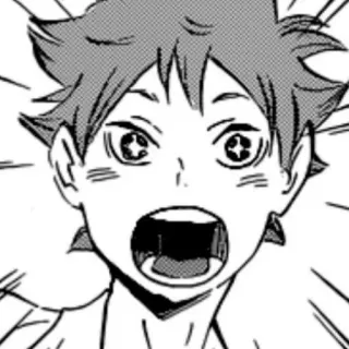 🤩 Hinata Shoyo Haikyuu!! 애니메이션, 하이큐, 히나타, 쇼요, 만화, 캐릭터, 신남 telegram sticker